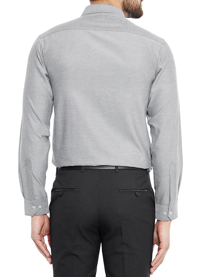 grey cotton blend formal shirt - 14896172 - Standard Image - 2