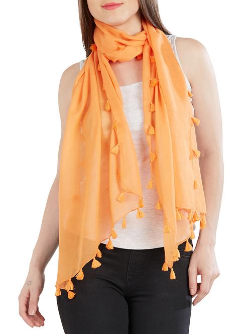 tassel detail solid stole - 14899649 -  Standard Image - 0