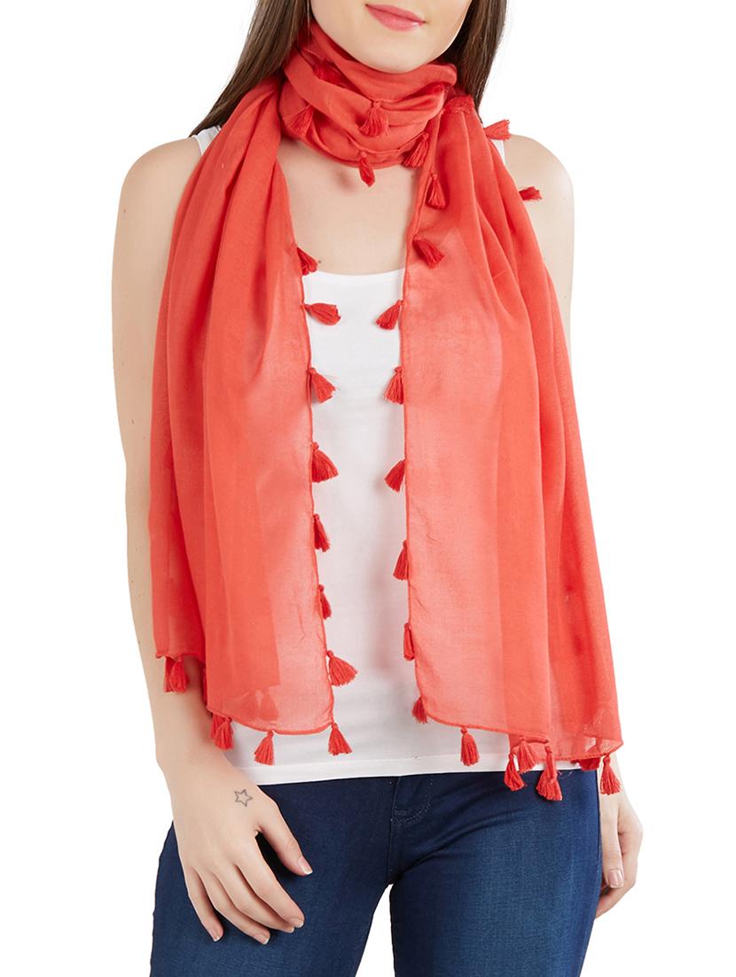 tassel detail solid stole - 14899656 - Zoom Image - 0