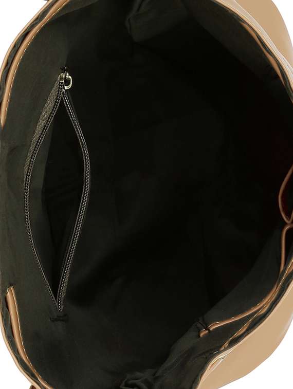 beige leatherette (pu) sling bag - 14903037 -  Standard Image - 2