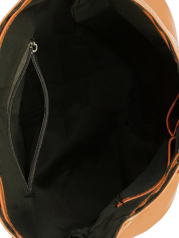 tan leatherette (pu) sling bag - 14903038 - Standard Image - 2
