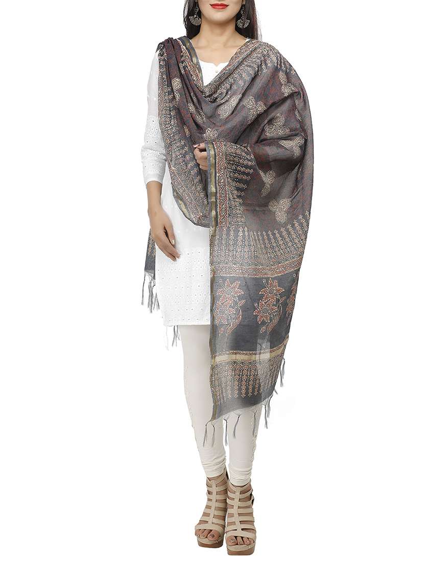 multi colored chanderi dupatta