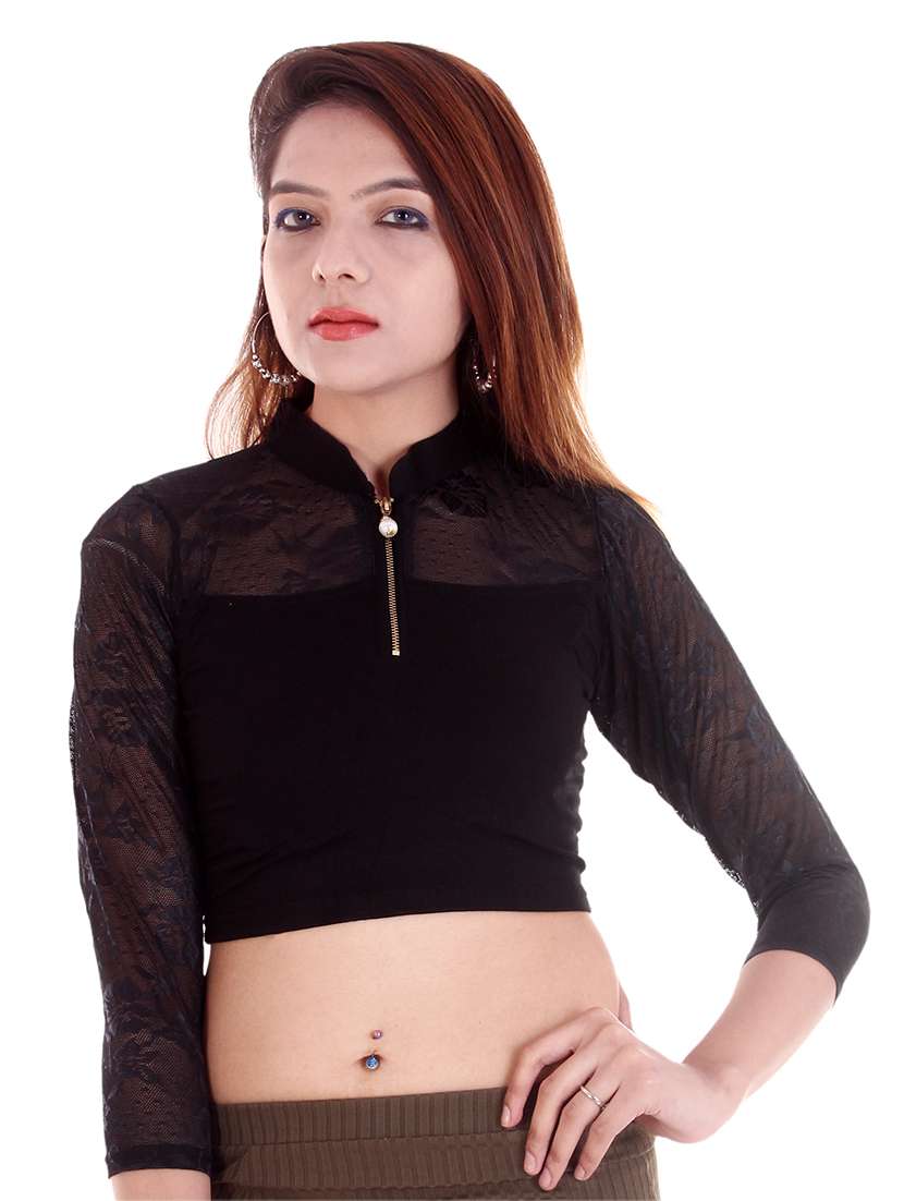 black plain blouse