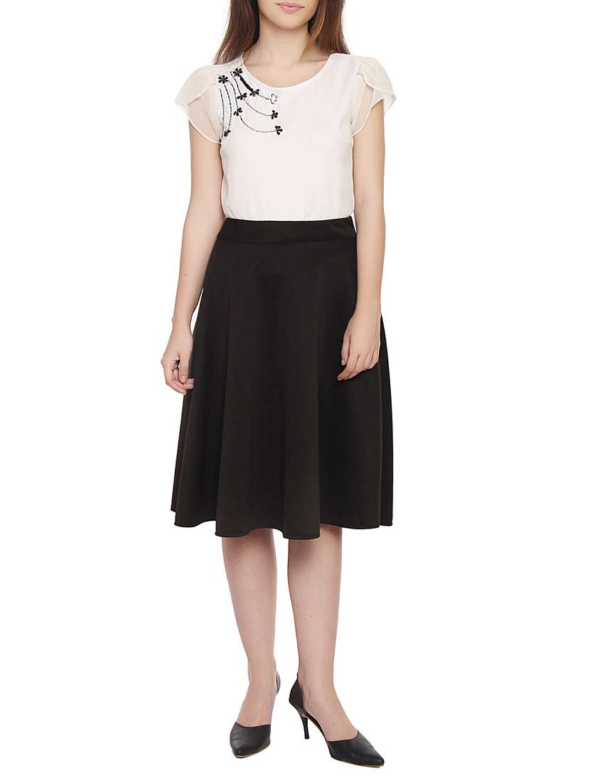 red couture black georgette set