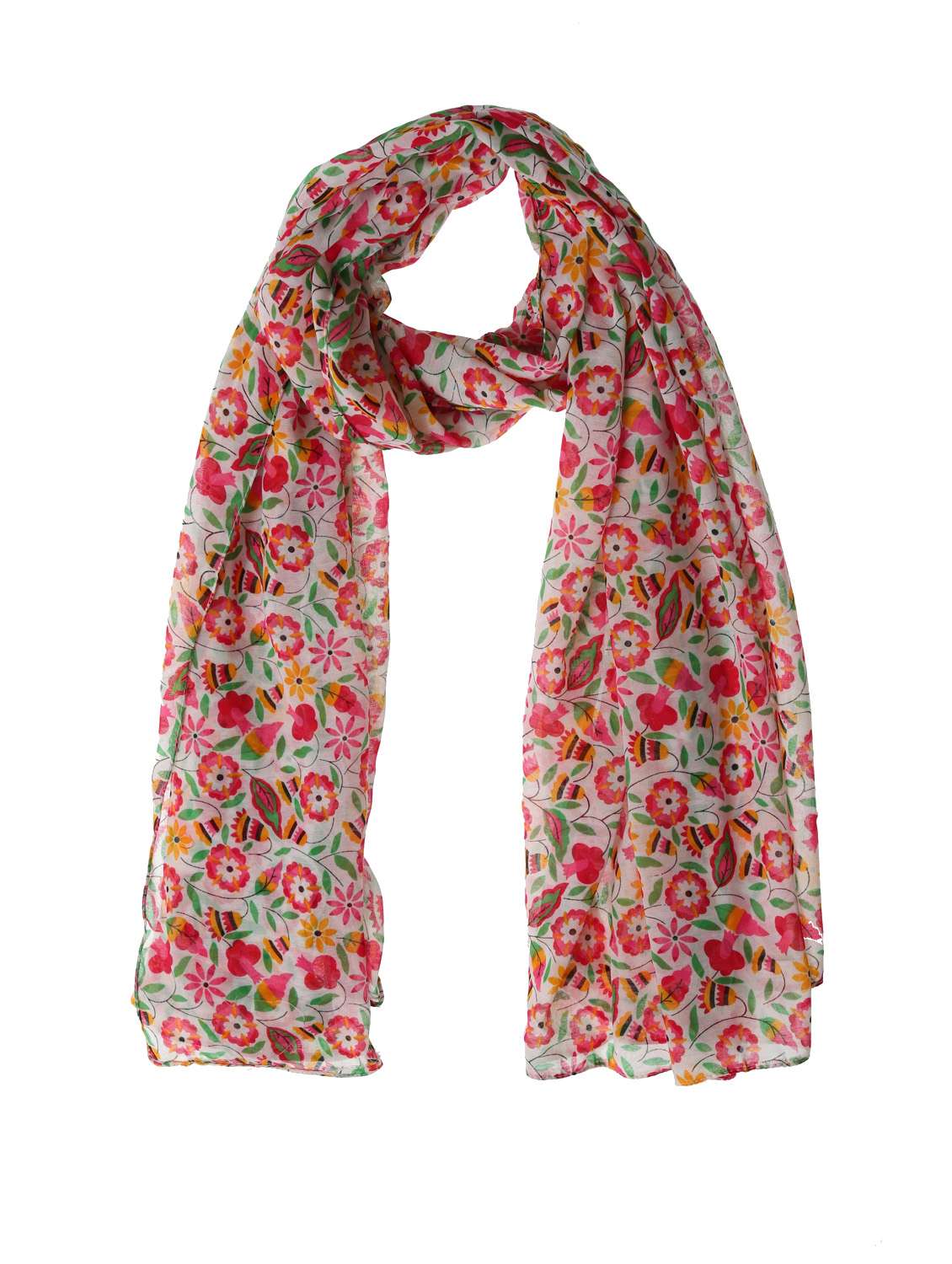 pink polyester scarf