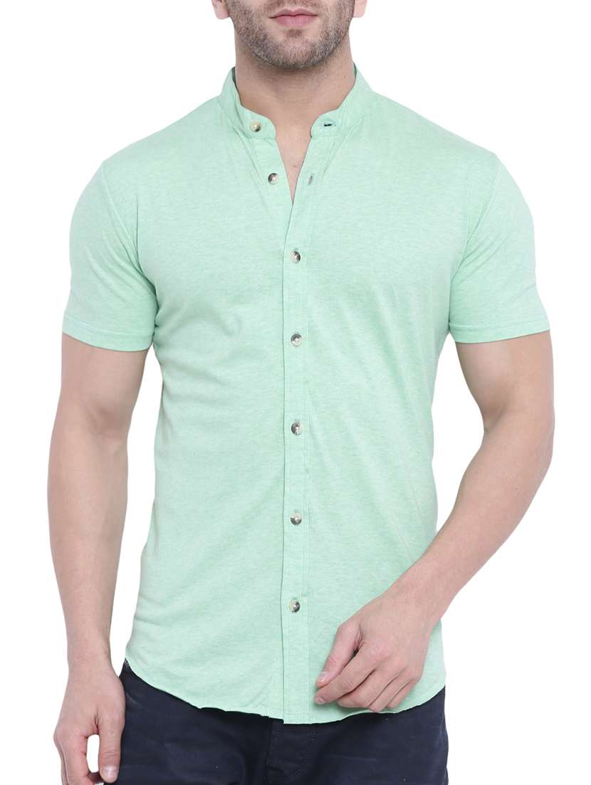 mens solid casual shirt
