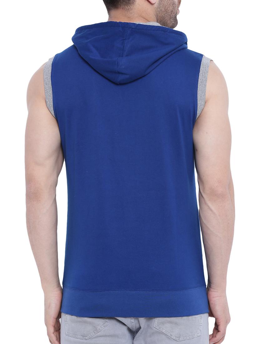 blue cotton color block t-shirt - 14926565 - Standard Image - 2