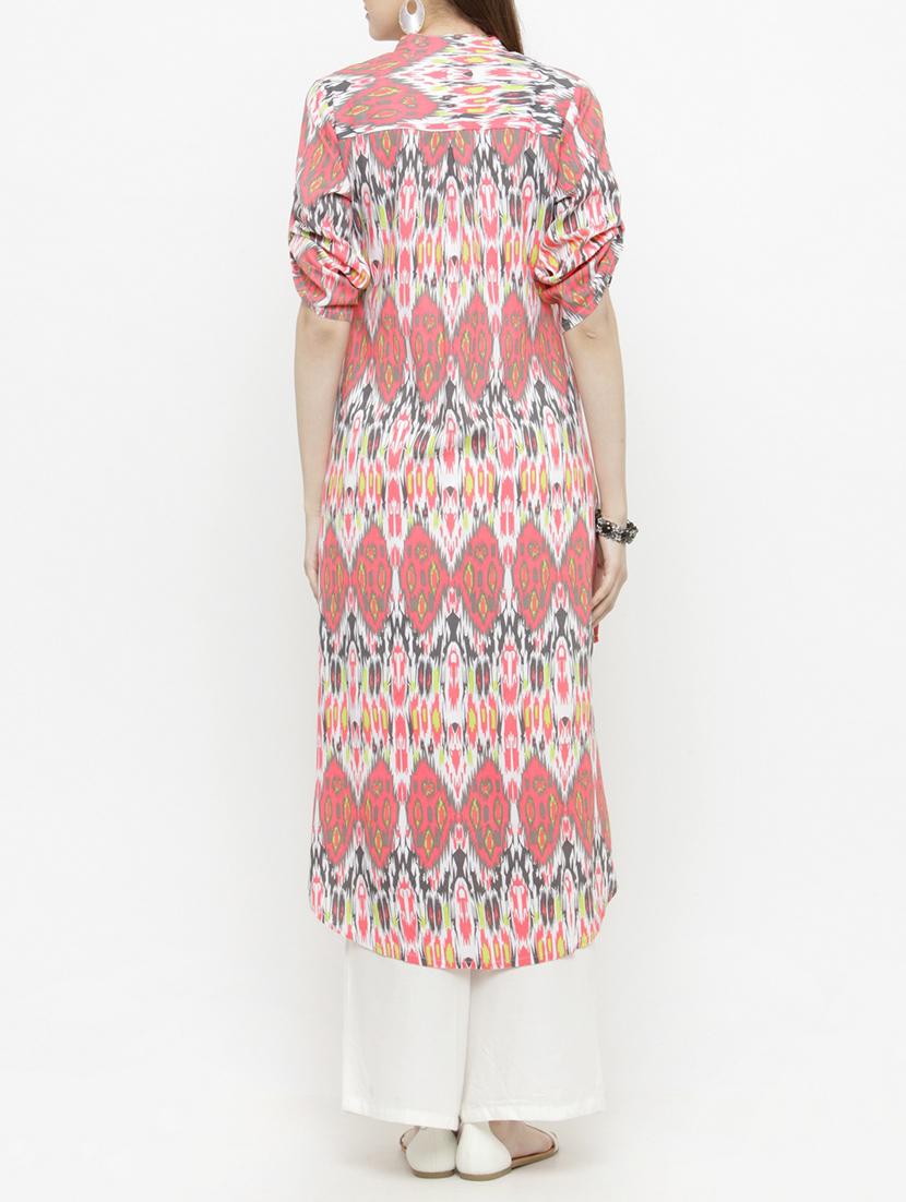 pink cotton kurta palazzo set - 14928256 - Standard Image - 2
