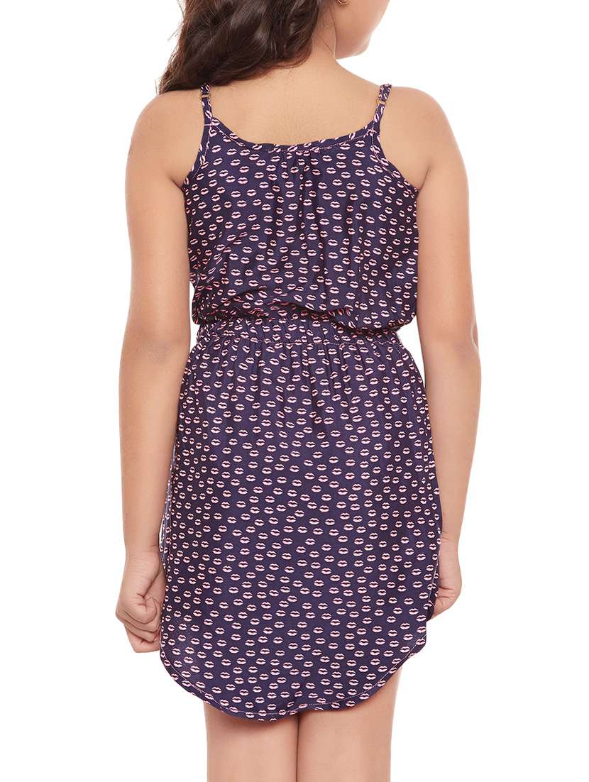 purple polyester frock - 14929367 -  Standard Image - 2