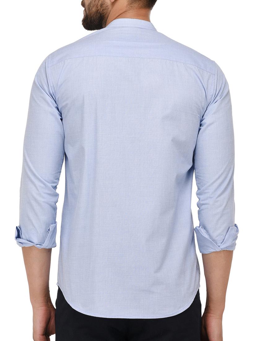 light blue cotton casual shirt - 14929637 - Standard Image - 2