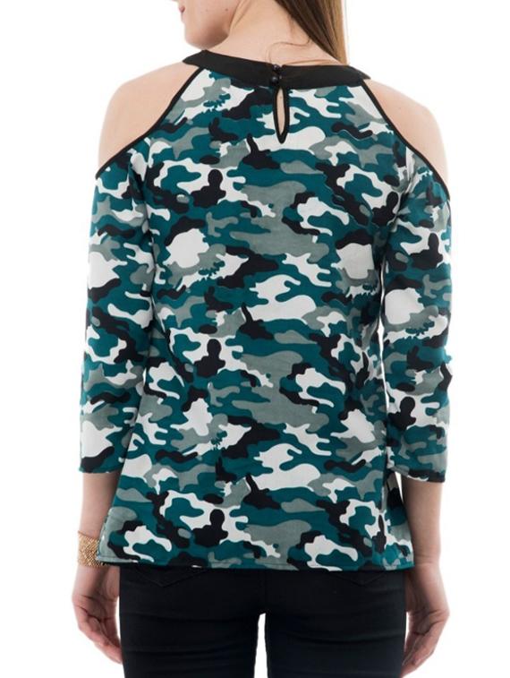women's straight key hole neck top - 14930593 - Standard Image - 2