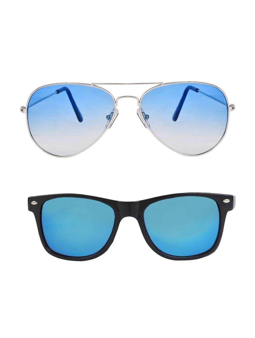 abner aviator, wayfarer sunglasses (blue, blue)