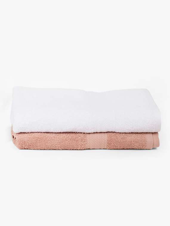set of 2 cotton bath towel
