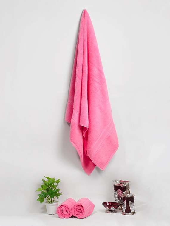 set of 3 cotton bath towel & hand towel combo