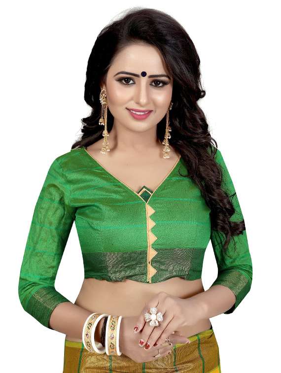 yellow silk woven saree with blouse - 14933615 - Standard Image - 2