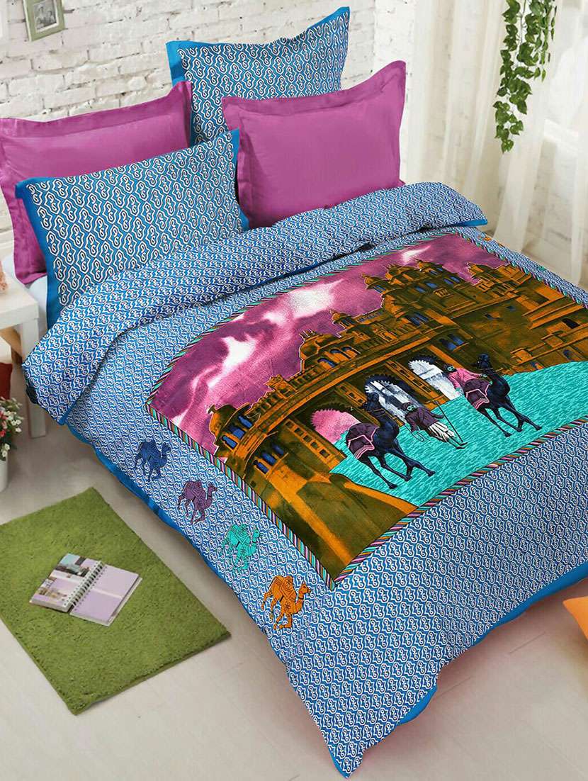 100% cotton double bedsheet  2 pillow covers