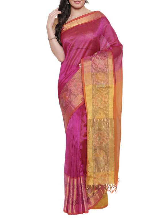 the chennai silks pink kanjivaram saree with blouse