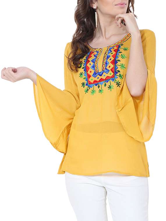 women's straight round neck top