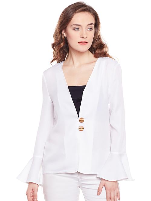 white solid summer jacket - 14946771 -  Standard Image - 0