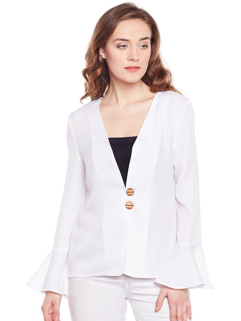 white solid summer jacket - 14946771 -  Zoom Image - 0