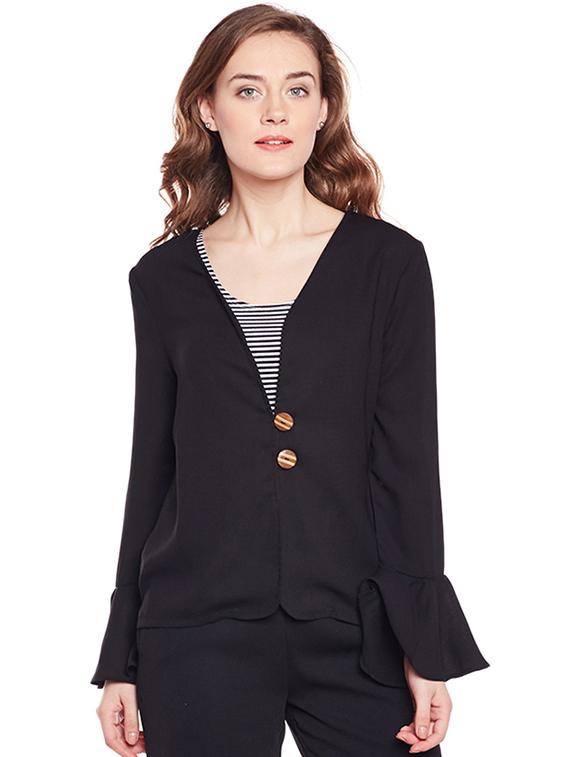 black solid summer jacket - 14946773 - Zoom Image - 0