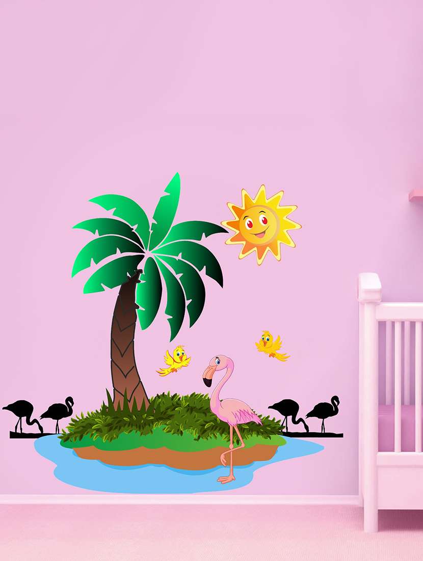 multi colored vinyl wall decor