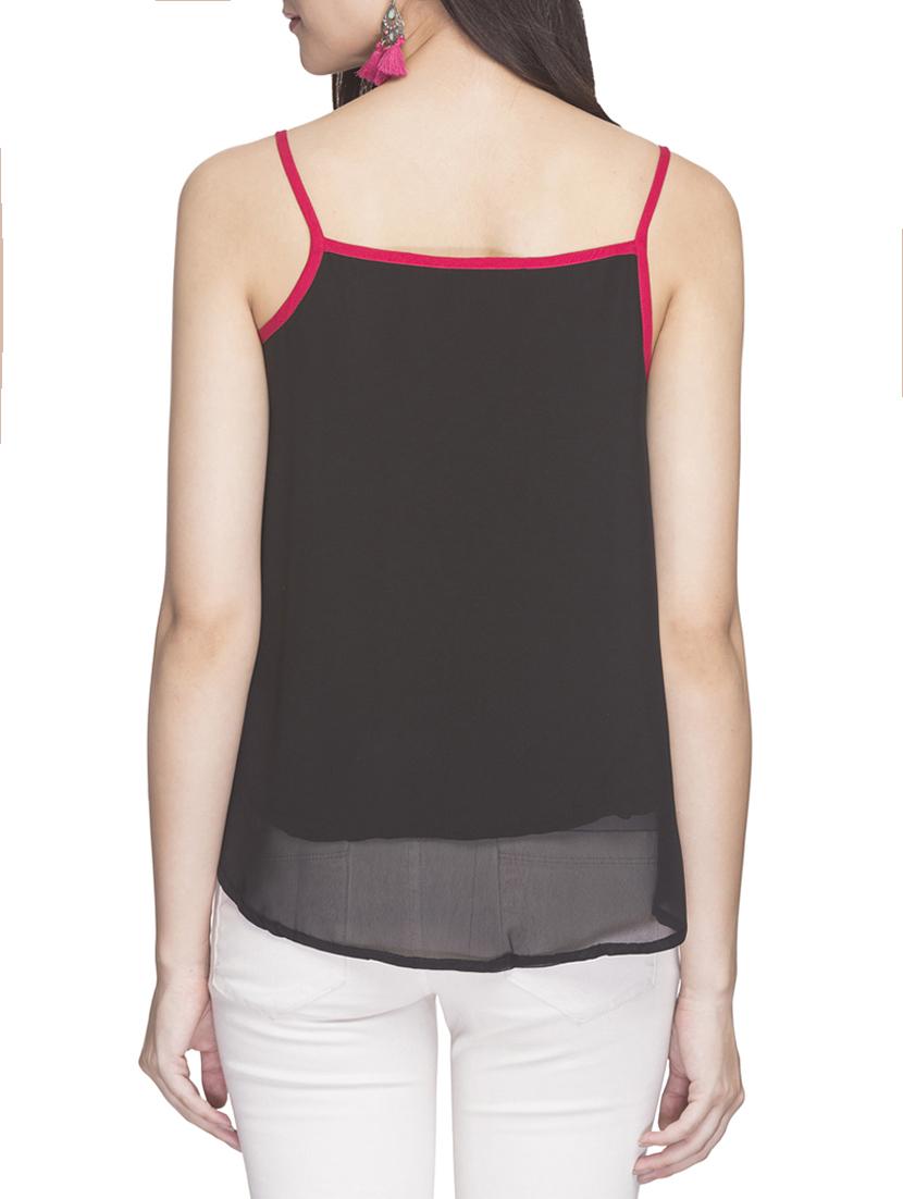 solid black viscose top - 14956354 - Standard Image - 2