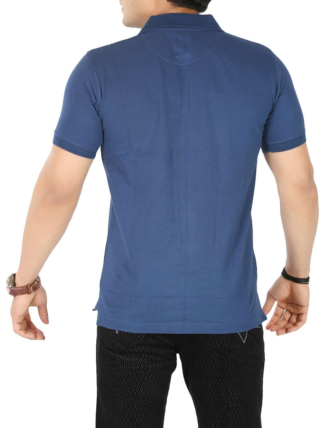 blue typographic chest print polo t-shirt - 14959691 -  Standard Image - 2