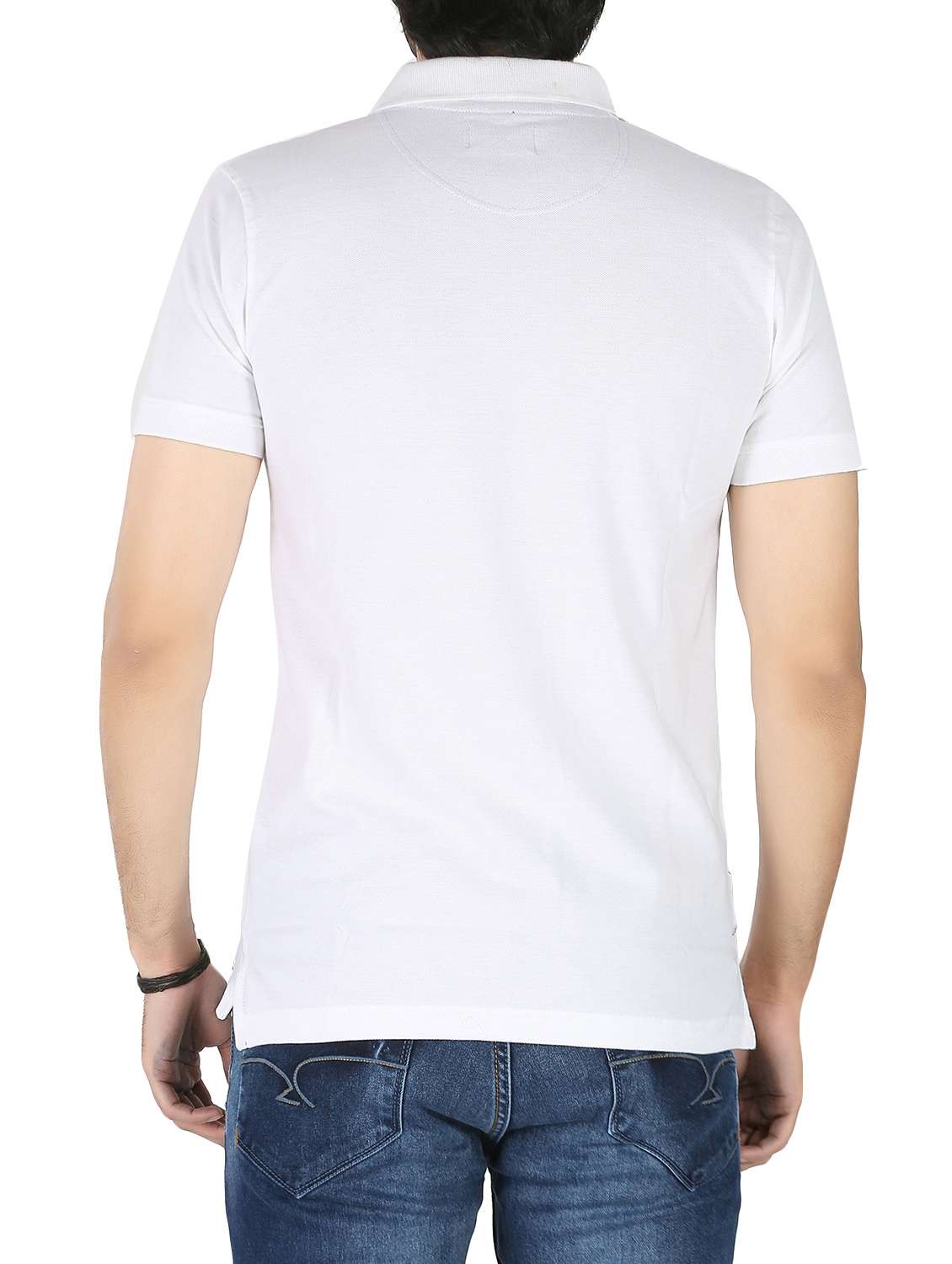 white solid polo t-shirt - 14959692 -  Standard Image - 2