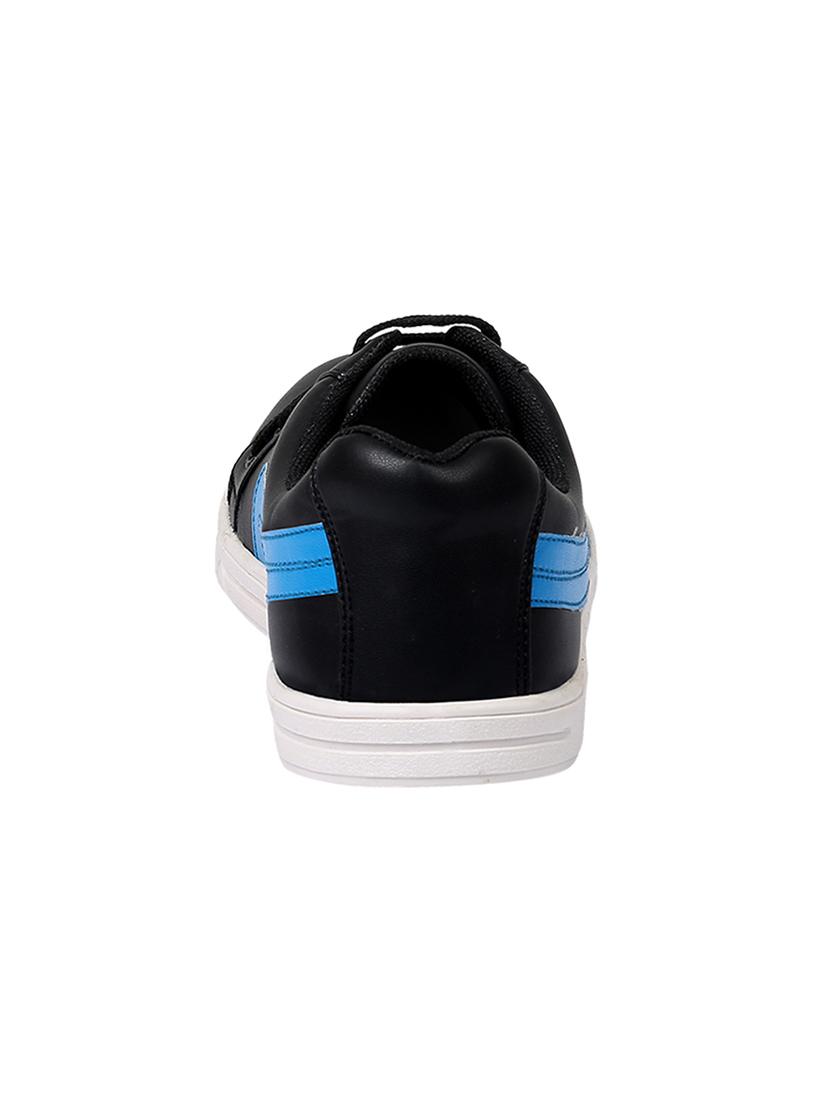 black leatherette lace up sneaker - 14960024 - Standard Image - 2