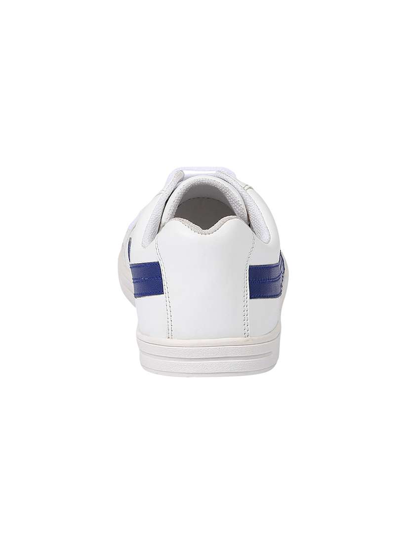 white leatherette lace up sneaker - 14960026 -  Standard Image - 2