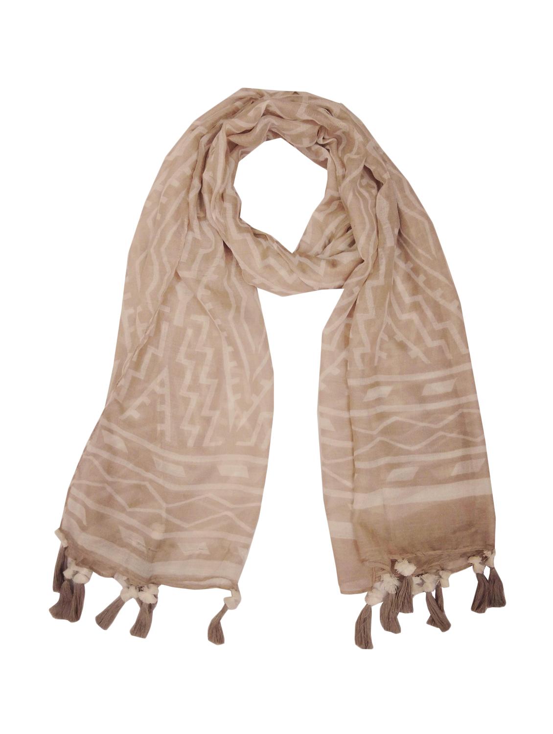 beige polyester scarf