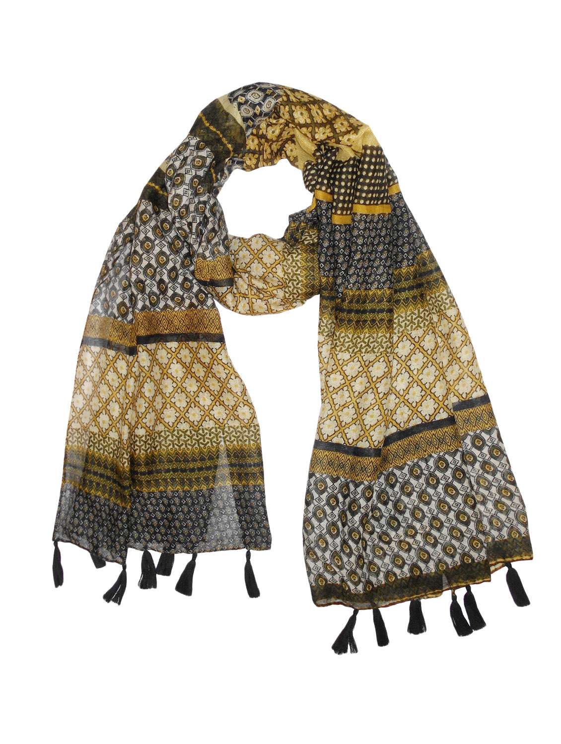 brown polyester scarf
