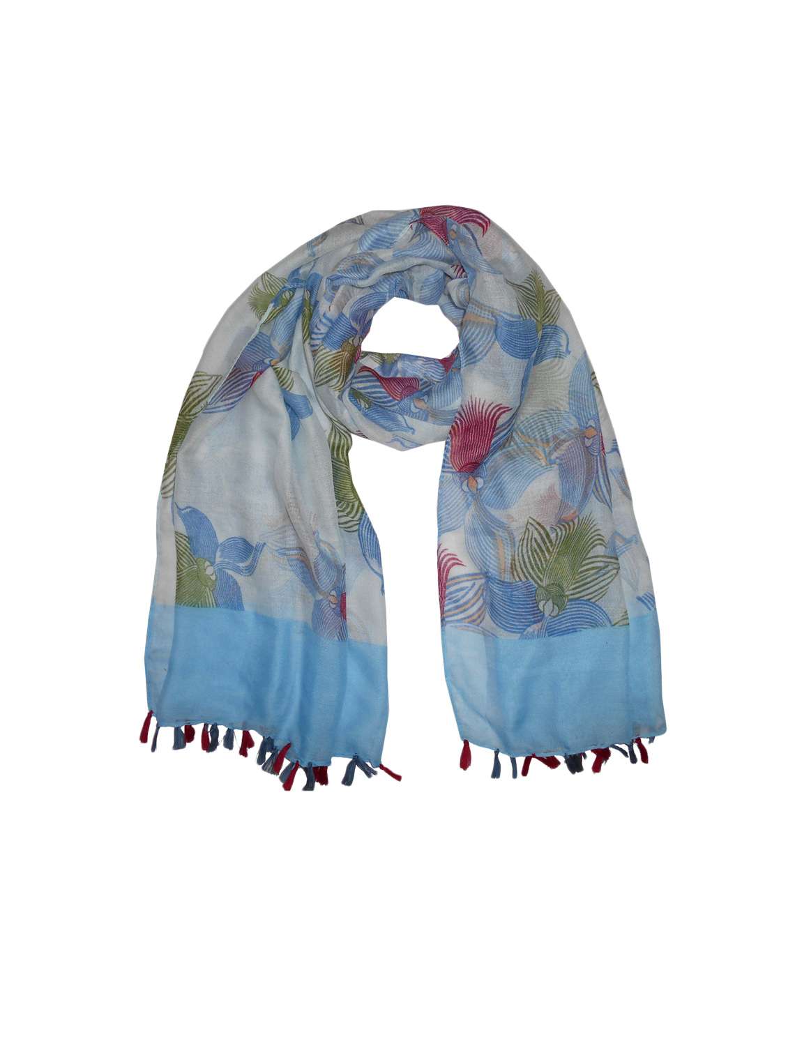 blue polyester scarf