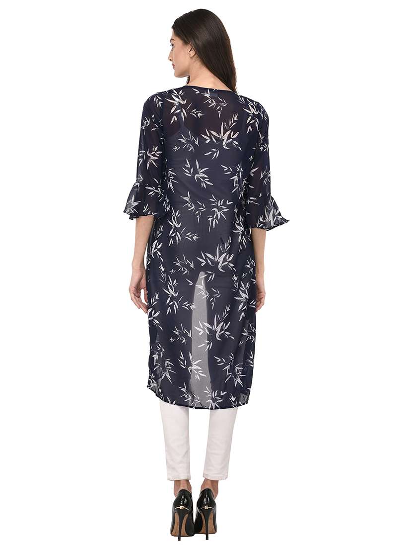 navy blue printed shrug - 14963885 -  Standard Image - 2