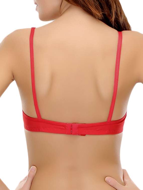 set of 2 bow patch solid bra - 14964751 - Standard Image - 2