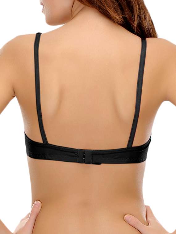 set of 2 bow patch solid bra - 14964753 -  Standard Image - 2
