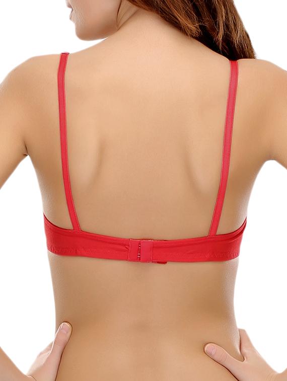 set of 3 bow patch solid bra - 14964771 - Standard Image - 2
