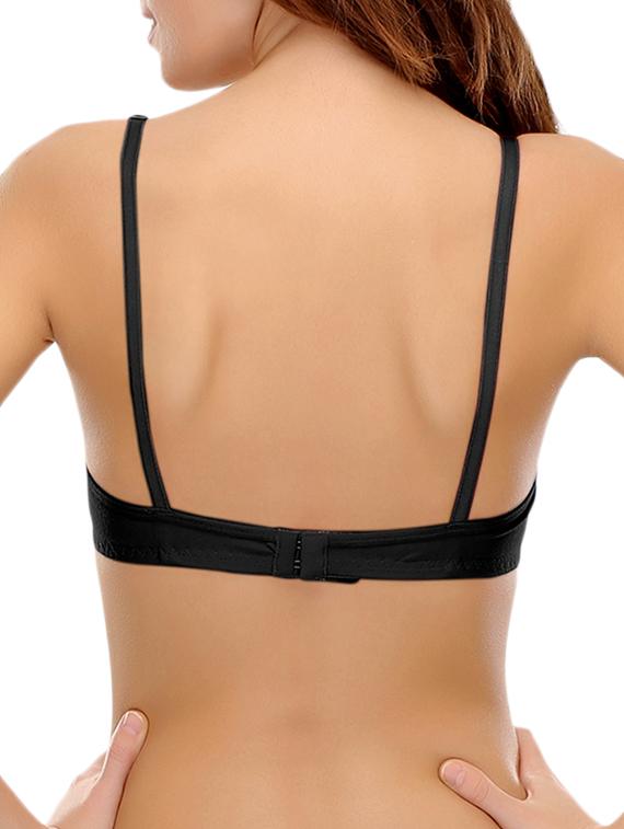 set of 3 black cotton t-shirt bra - 14964779 - Standard Image - 2