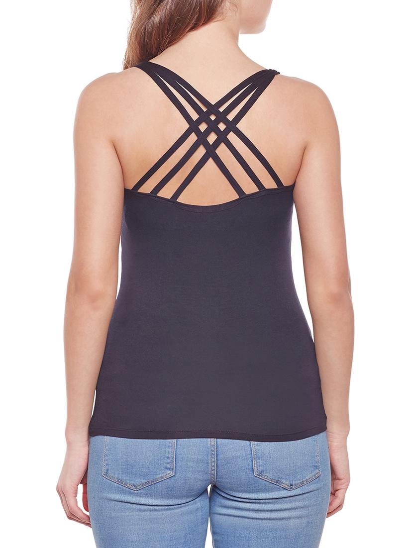 styled back solid camisole - 14966824 - Standard Image - 2