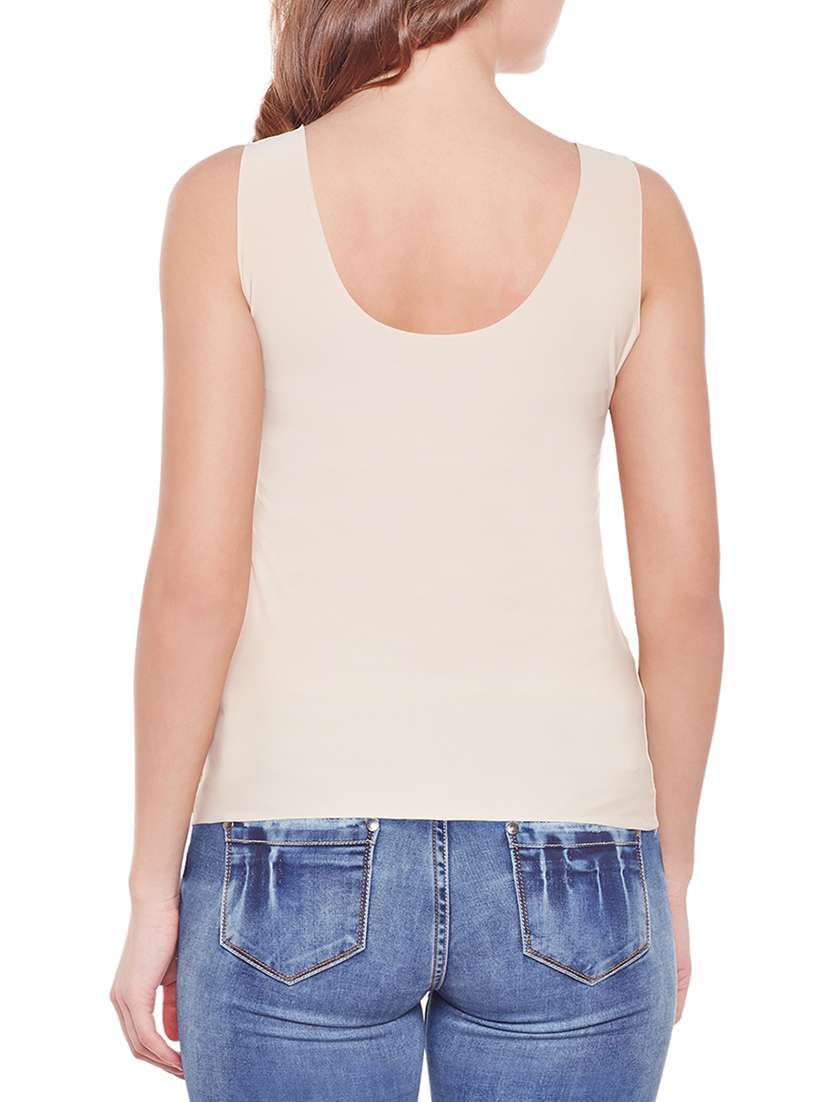 solid beige cotton camisole - 14966827 -  Standard Image - 2
