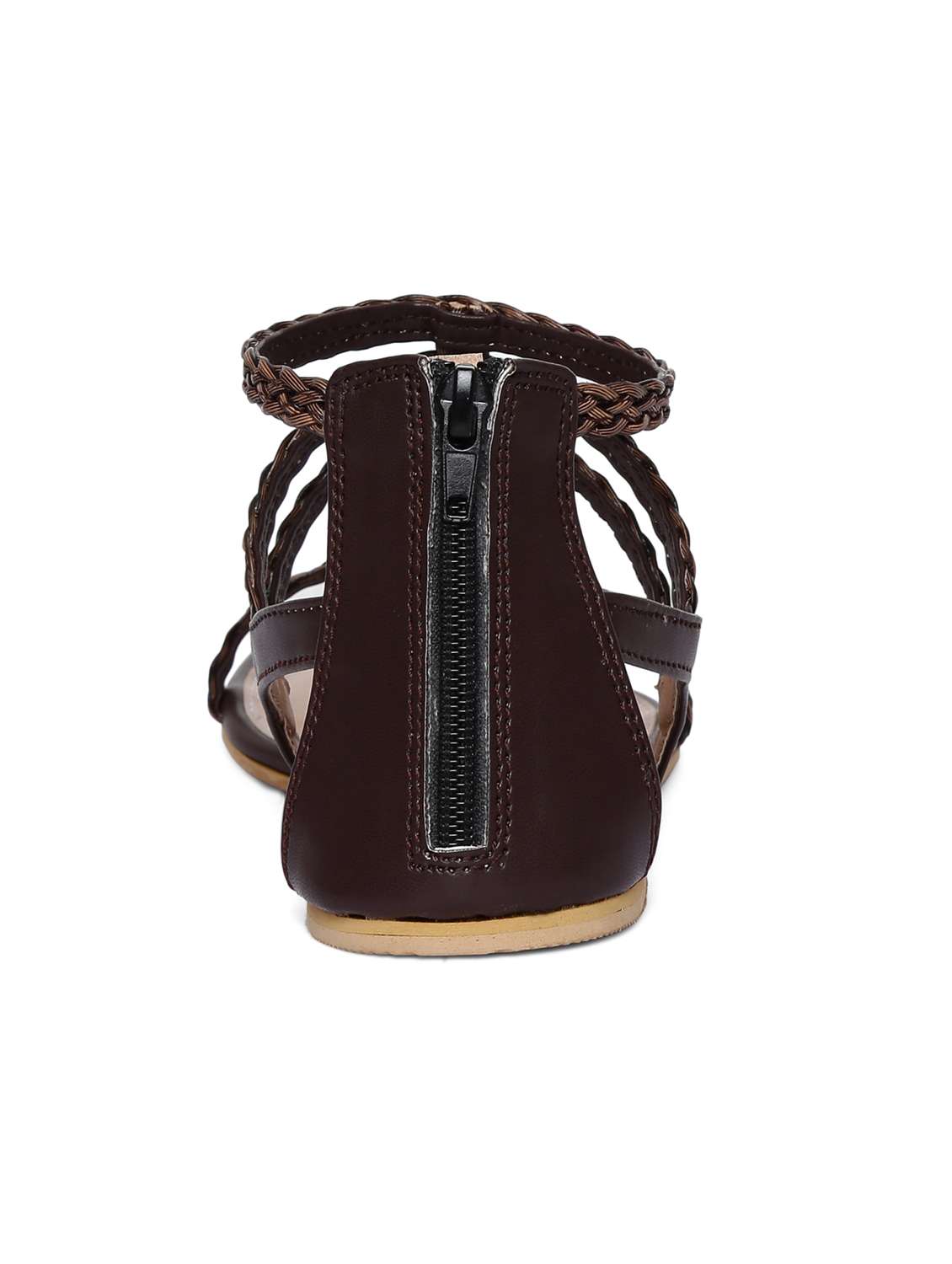 brown faux leather gladiators sandals - 14966869 -  Standard Image - 2