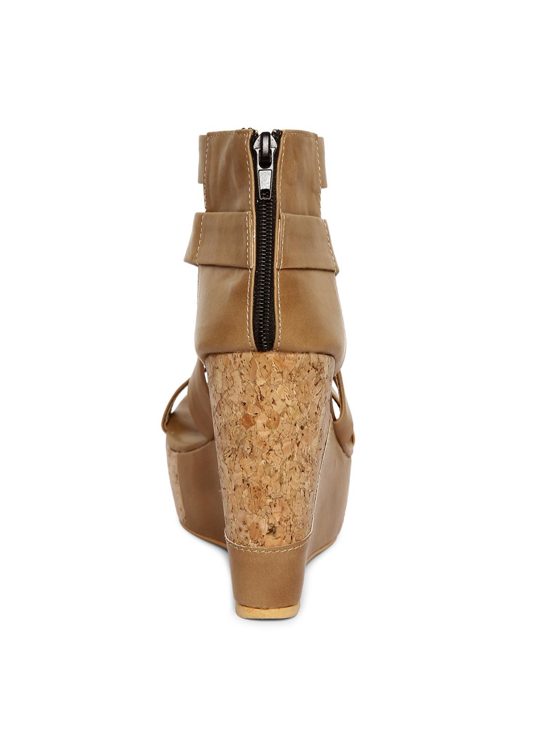 tan closed back wedge - 14966880 - Standard Image - 2