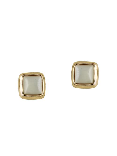 gold metal studs earrings - 14968423 -  Standard Image - 0
