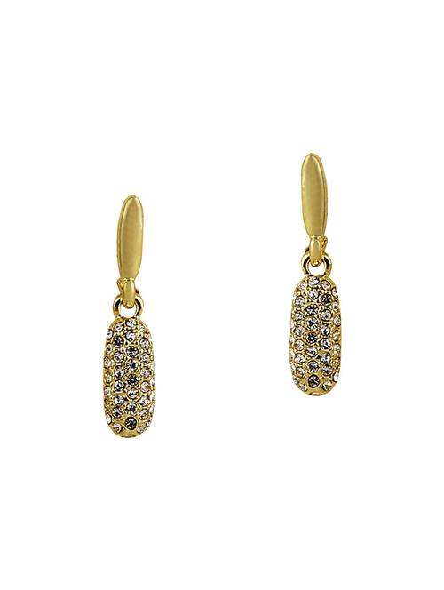 gold metal drop earrings - 14968431 -  Standard Image - 0