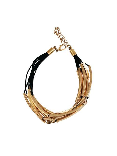 gold metal bracelet - 14968473 -  Standard Image - 0