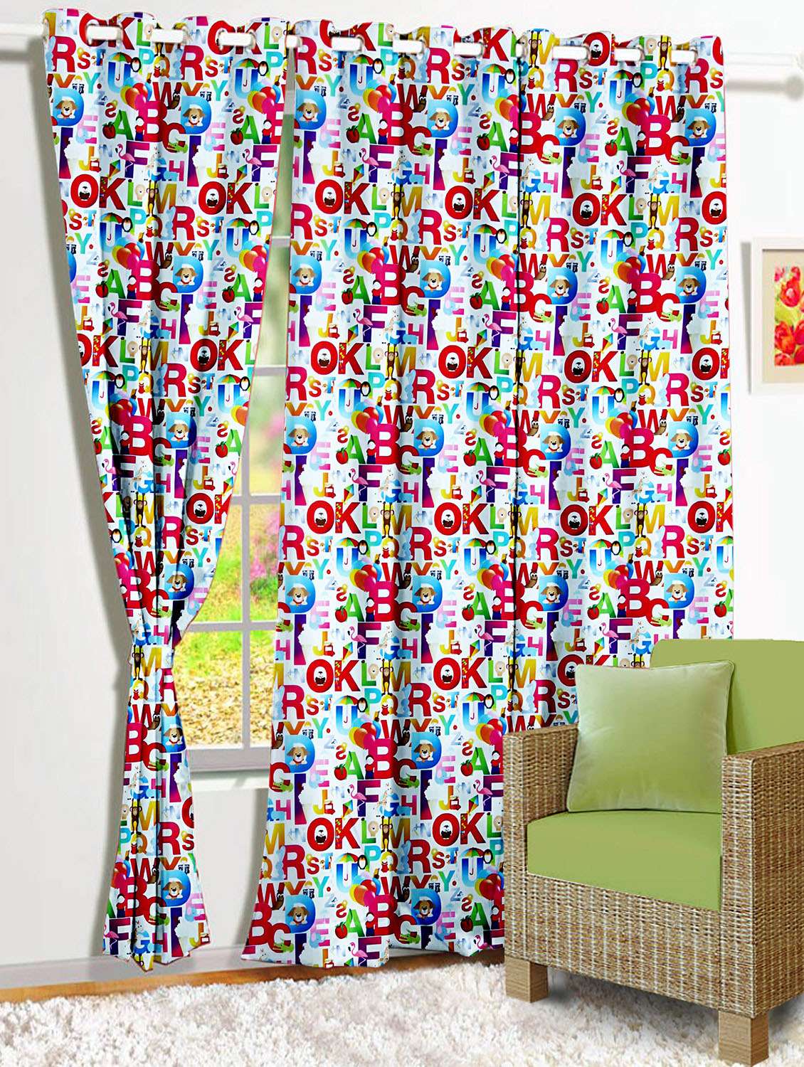 1 pc digital print door curtain-7 feet