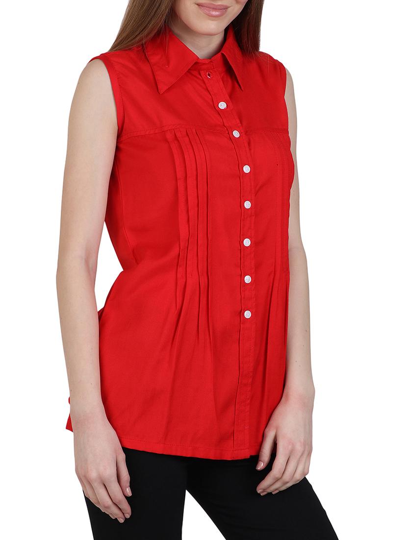 pleated solid shirt - 14973503 - Zoom Image - 0