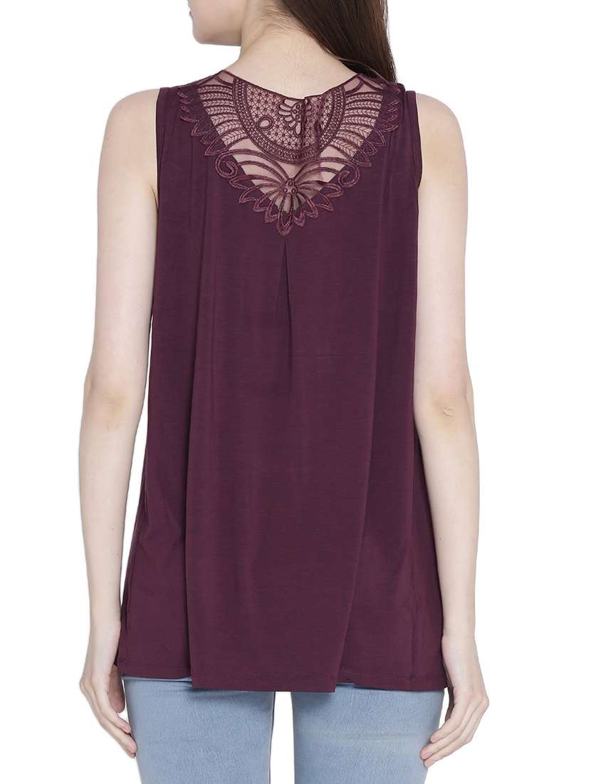 solid purple sleeveless tunic - 14987463 -  Standard Image - 2