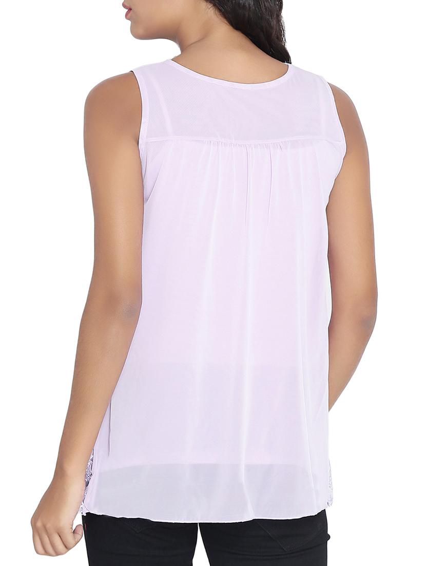 women's straight round neck top - 14987474 - Standard Image - 2